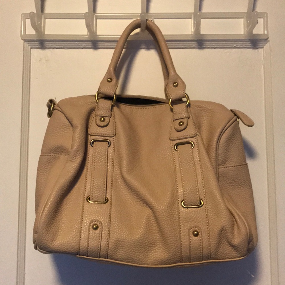 Cotton On beige leather top handle bag